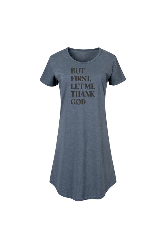 - But First, Let Me Thank God - Women's Sleeveless Shift Dress