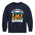 thumbnail image 1 of Instant Message - But Im In The Middle Game - Toddler And Youth Crewneck Fleece Sweatshirt, 1 of 5