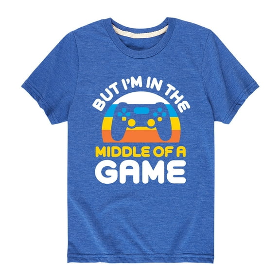 Instant Message - But Im In The Middle Game - Toddler And Youth Short Sleeve Graphic T-Shirt