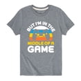 thumbnail image 1 of Instant Message - But Im In The Middle Game - Toddler And Youth Short Sleeve Graphic T-Shirt, 1 of 5