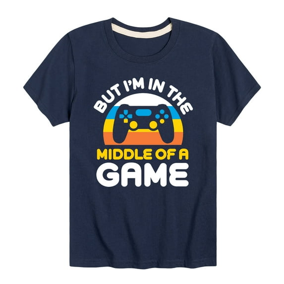 Instant Message - But Im In The Middle Game - Toddler And Youth Short Sleeve Graphic T-Shirt