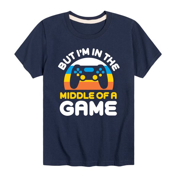 Instant Message - But Im In The Middle Game - Toddler And Youth Short Sleeve Graphic T-Shirt