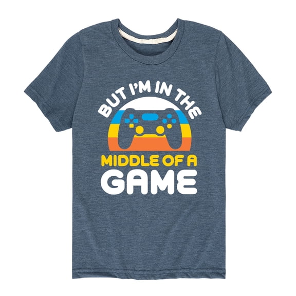 Instant Message - But Im In The Middle Game - Toddler And Youth Short Sleeve Graphic T-Shirt