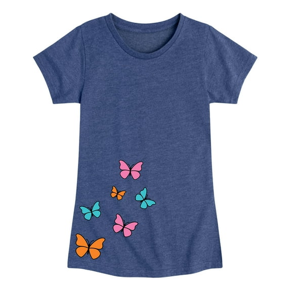 Instant Message - Butterflies - Girls Toddler And Youth Short Sleeve Graphic T-Shirt