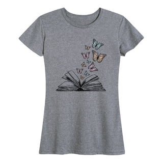 Instant Message - Butterfly Book Short Sleeve Graphic T-Shirt