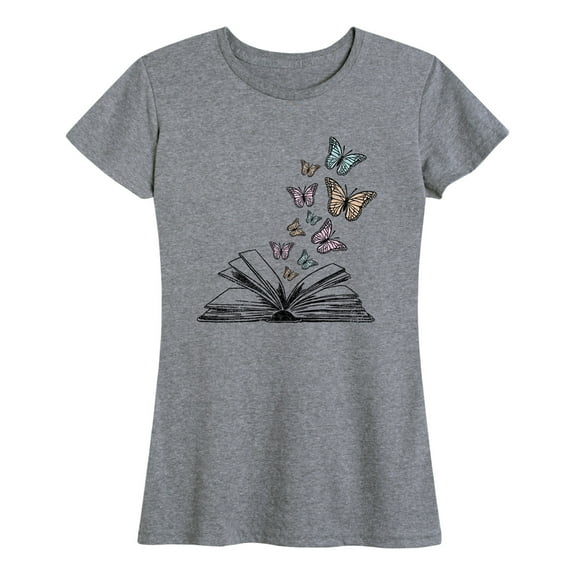 Instant Message - Butterfly Book - Women's Short Sleeve Graphic T-Shirt