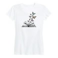 thumbnail image 1 of Instant Message - Butterfly Book - Women's Short Sleeve Graphic T-Shirt, 1 of 5