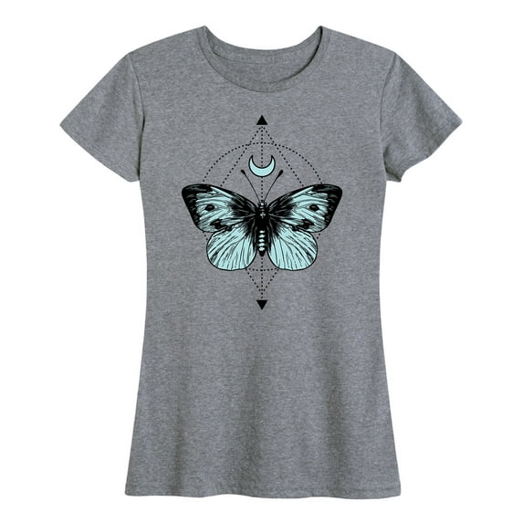 Instant Message - Butterfly Minimalist Design - Women's Short Sleeve Graphic T-Shirt