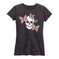 thumbnail image 1 of Instant Message - Butterfly Skull - Women's Short Sleeve Graphic T-Shirt, 1 of 5