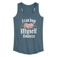 thumbnail image 1 of Instant Message - Buy Myself Flowers - Women's Racerback Tank Top, 1 of 6