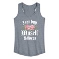 thumbnail image 1 of Instant Message - Buy Myself Flowers - Women's Racerback Tank Top, 1 of 6