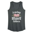 thumbnail image 1 of Instant Message - Buy Myself Flowers - Women's Racerback Tank Top, 1 of 6