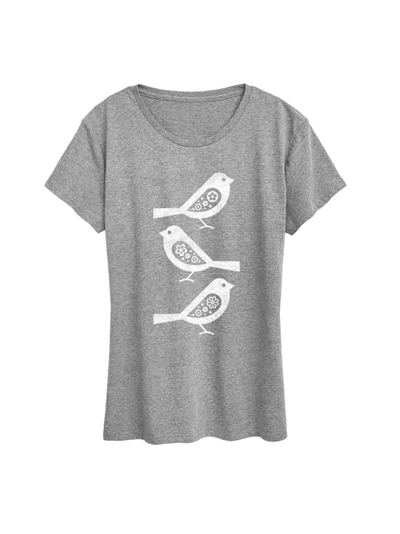 - Bw Scandinavian Birds Women's Short Sleeve Graphic T-Shirt