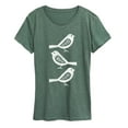 thumbnail image 1 of Instant Message - Bw Scandinavian Birds - Women's Short Sleeve Graphic T-Shirt, 1 of 6