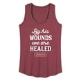 thumbnail image 1 of Instant Message - By His Wounds Isaiah - Women's Racerback Tank Top, 1 of 6