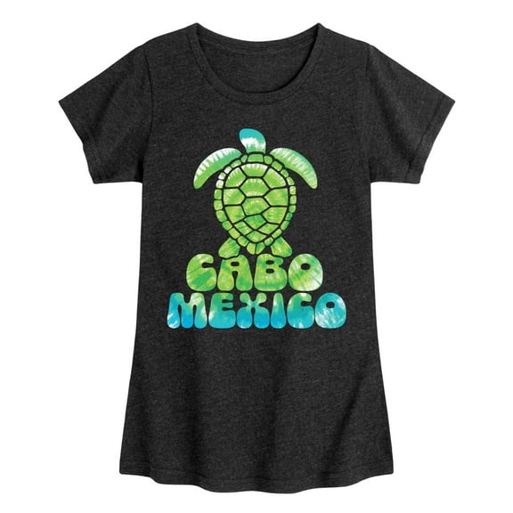 Instant Message - Cabo Mexico Sea Turtle  - Toddler & Youth Girls Short Sleeve Graphic T-Shirt