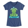 thumbnail image 1 of Instant Message - Cabo Mexico Sea Turtle  - Toddler & Youth Girls Short Sleeve Graphic T-Shirt, 1 of 6