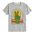 thumbnail image 1 of Instant Message - Cactus Peace Sign - Toddler & Youth Short Sleeve Graphic T-Shirt, 1 of 6