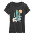 thumbnail image 1 of Instant Message - Cactus Skull - Women's Short Sleeve Graphic T-Shirt, 1 of 6