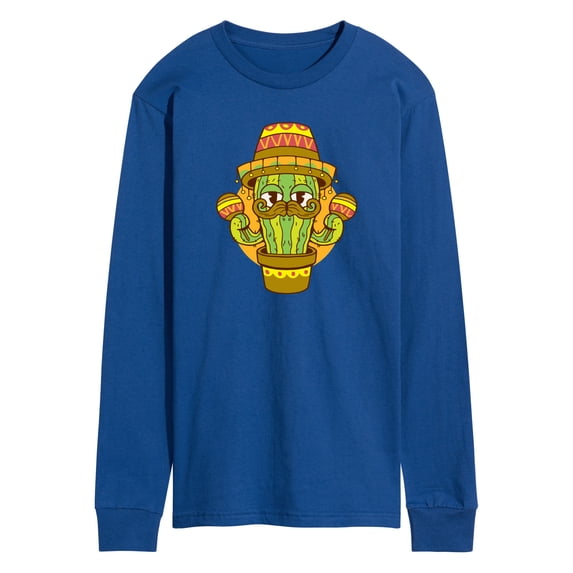 Instant Message - Cactus Sombrero - Men's Long Sleeve T-Shirt