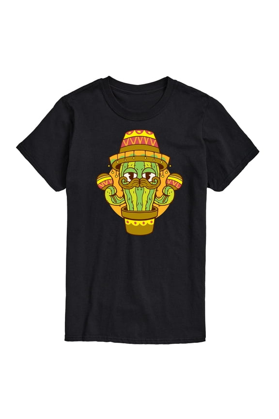 - Cactus Sombrero Short Sleeve Graphic T-Shirt