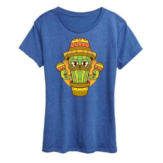 Instant Message - Cactus Sombrero - Women's Short Sleeve Graphic T-Shirt