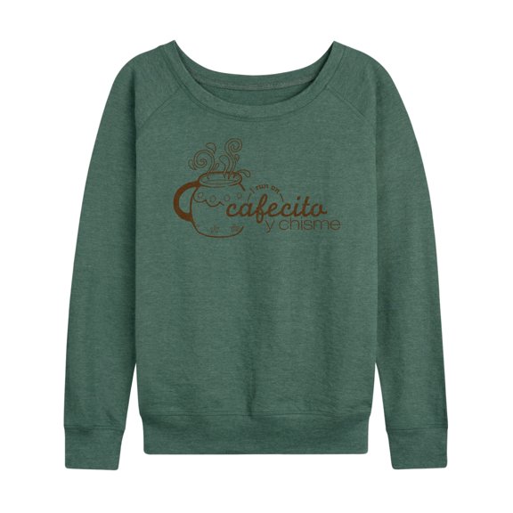 Instant Message - Cafecito Y Chisme - Women's Lightweight French Terry Long Sleeve Shirt
