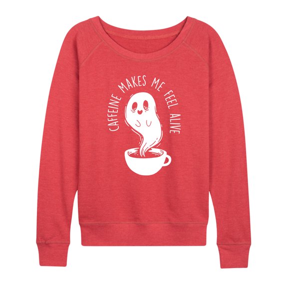 Instant Message - Caffeine Makes Me Feel Alive - Women's Lightweight French Terry Pullover