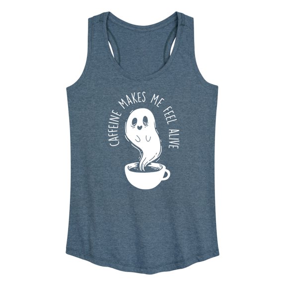 Instant Message - Caffeine Makes Me Feel Alive - Women's Racerback Tank Top