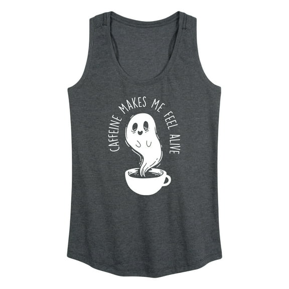 Instant Message - Caffeine Makes Me Feel Alive - Women's Racerback Tank Top