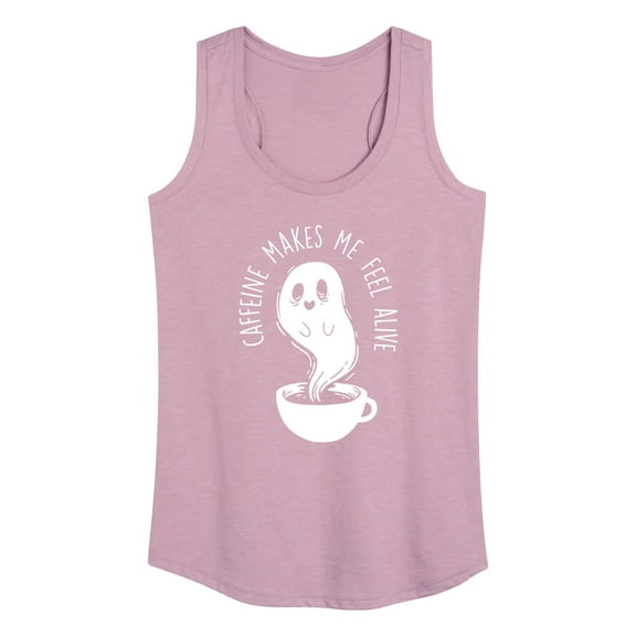 Instant Message - Caffeine Makes Me Feel Alive - Women's Racerback Tank Top