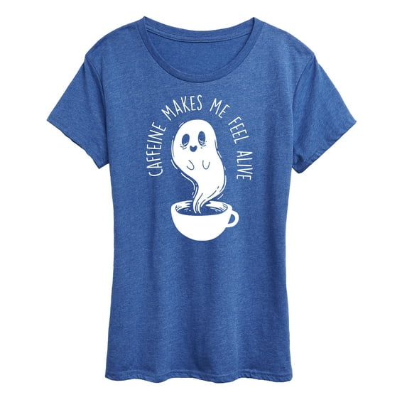 Instant Message - Caffeine Makes Me Feel Alive - Women's Short Sleeve Graphic T-Shirt