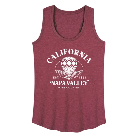 Instant Message - California Napa Valley Hot Air Balloon - Women's Racerback Tank Top