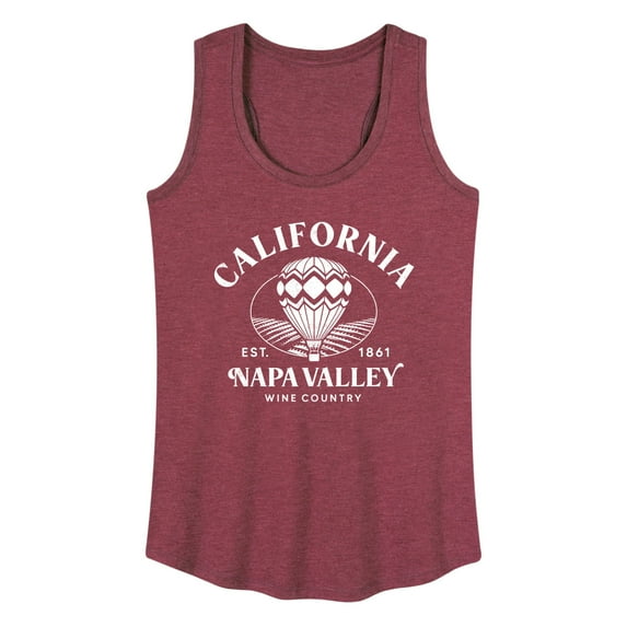 Instant Message - California Napa Valley Hot Air Balloon - Women's Racerback Tank Top