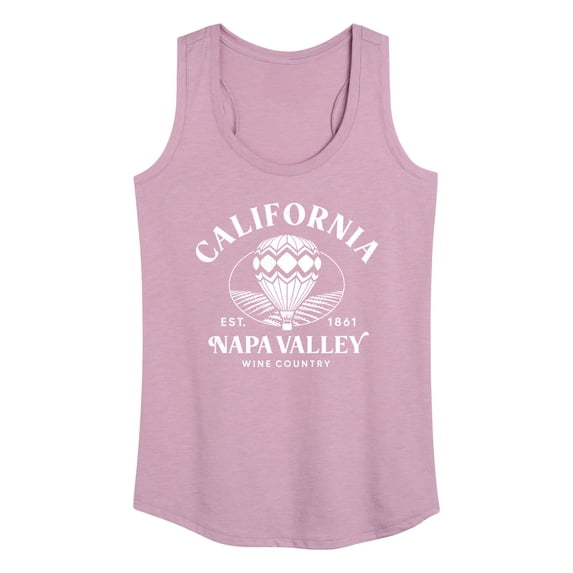 Instant Message - California Napa Valley Hot Air Balloon - Women's Racerback Tank Top