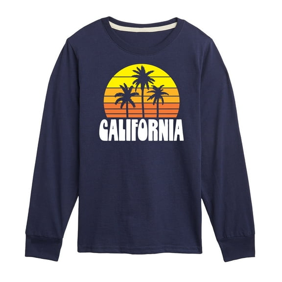 Instant Message - California Retro Sunset - Toddler & Youth Long Sleeve Graphic T-Shirt