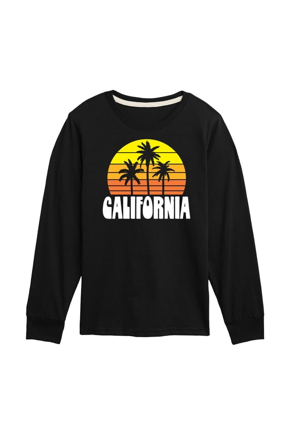 - California Retro Sunset - Toddler & Youth Long Sleeve Graphic T-Shirt