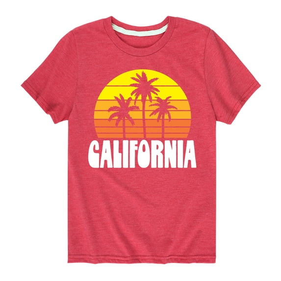 Instant Message - California Retro Sunset - Toddler & Youth Short Sleeve Graphic T-Shirt