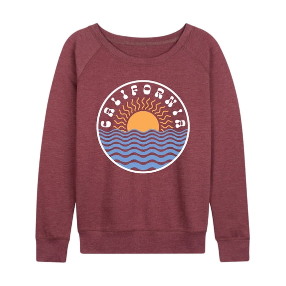 Instant Message - California Sun Waves - Women's Lightweight French Terry Long Sleeve Shirt