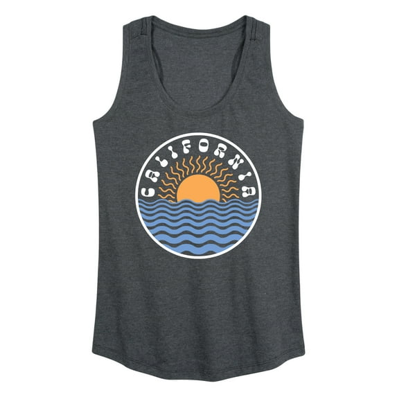 Instant Message - California Sun Waves - Women's Racerback Tank Top