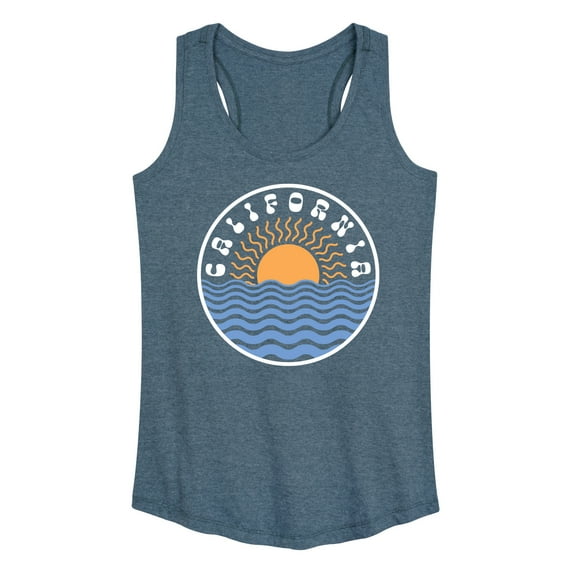 Instant Message - California Sun Waves - Women's Racerback Tank Top