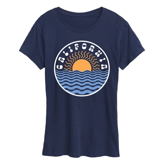 Instant Message - California Sun Waves - Women's Short Sleeve Graphic T-Shirt
