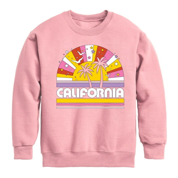 Instant Message - California Sunset - Toddler & Youth Crewneck Fleece Sweatshirt