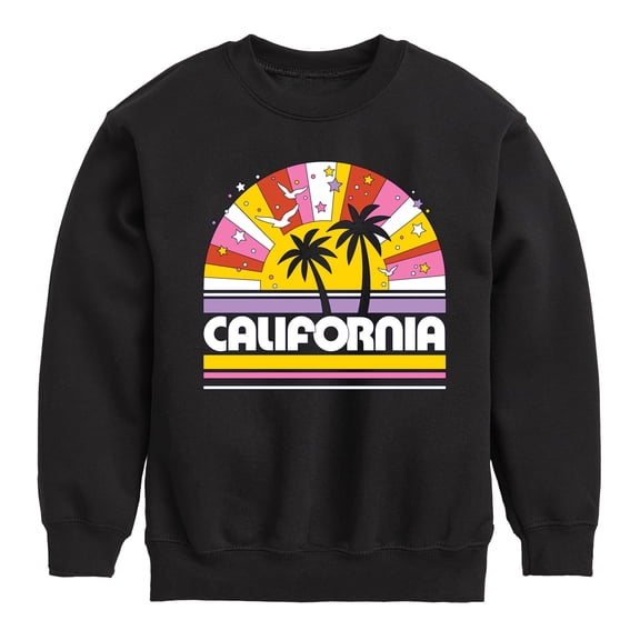 Instant Message - California Sunset - Toddler & Youth Crewneck Fleece Sweatshirt