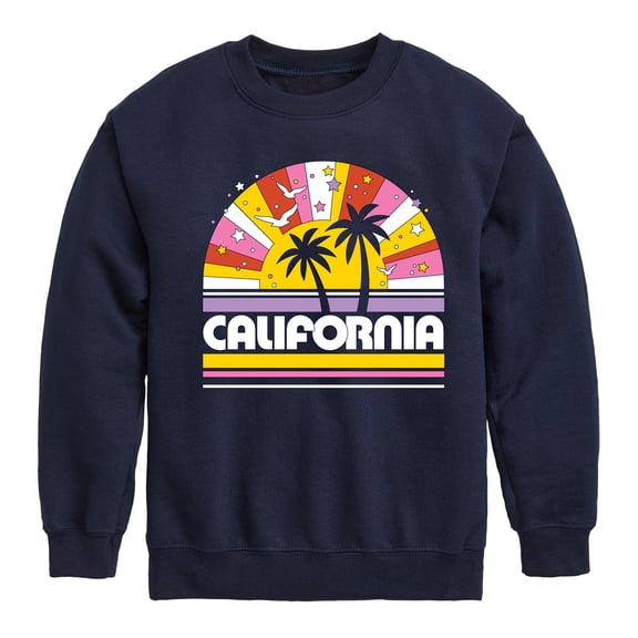 Instant Message - California Sunset - Toddler & Youth Crewneck Fleece Sweatshirt