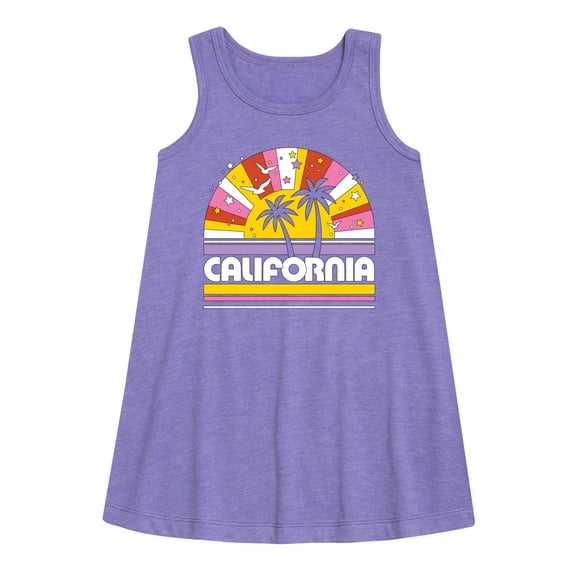 Instant Message - California Sunset - Toddler & Youth Girls A-line Dress