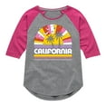 thumbnail image 1 of Instant Message - California Sunset - Toddler & Youth Girls Raglan Graphic T-Shirt, 1 of 6