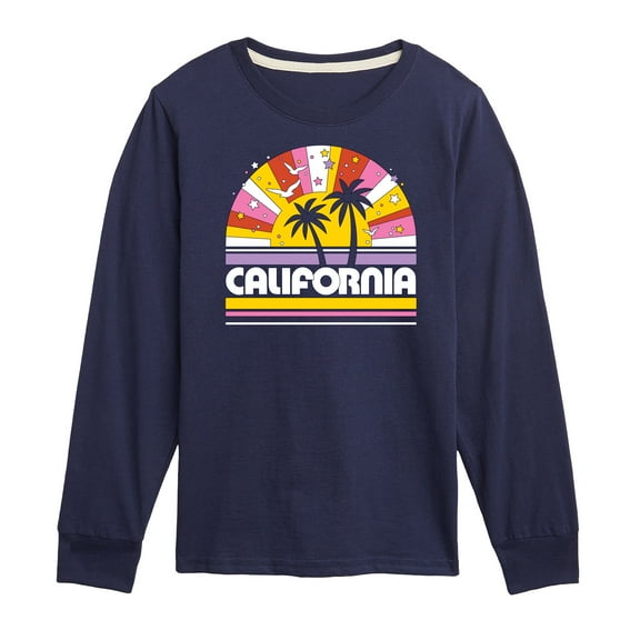Instant Message - California Sunset - Toddler & Youth Long Sleeve Graphic T-Shirt