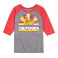 thumbnail image 1 of Instant Message - California Sunset - Toddler & Youth Raglan Graphic T-Shirt, 1 of 7