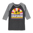 thumbnail image 1 of Instant Message - California Sunset - Toddler & Youth Raglan Graphic T-Shirt, 1 of 5
